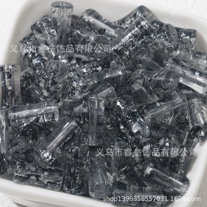 Wholesale 50pcs Bamboo Joint Glass Loose Beads 6mm
