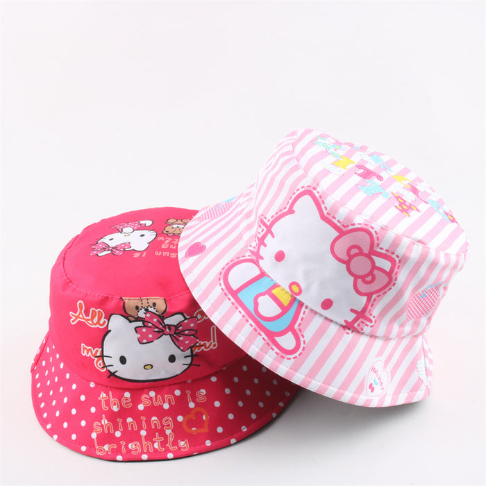 Wholesale  children' s hat cartoon animation baby fisherman hat summer sunshade sun hat