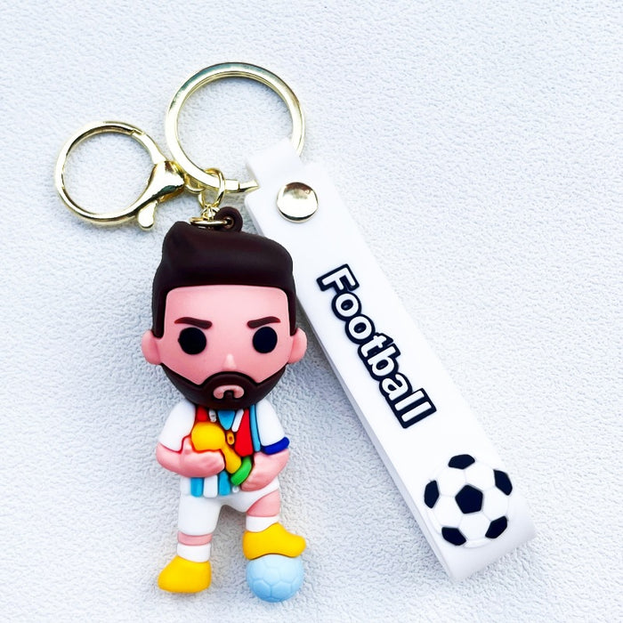 Wholesale PVC Cartoon Football Suit Doll Keychain JDC-KC-WuYi151