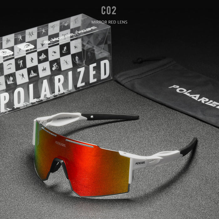 Wholesale PC Large Frame One-piece Polarized Sunglasses JDC-SG-KaiDian007