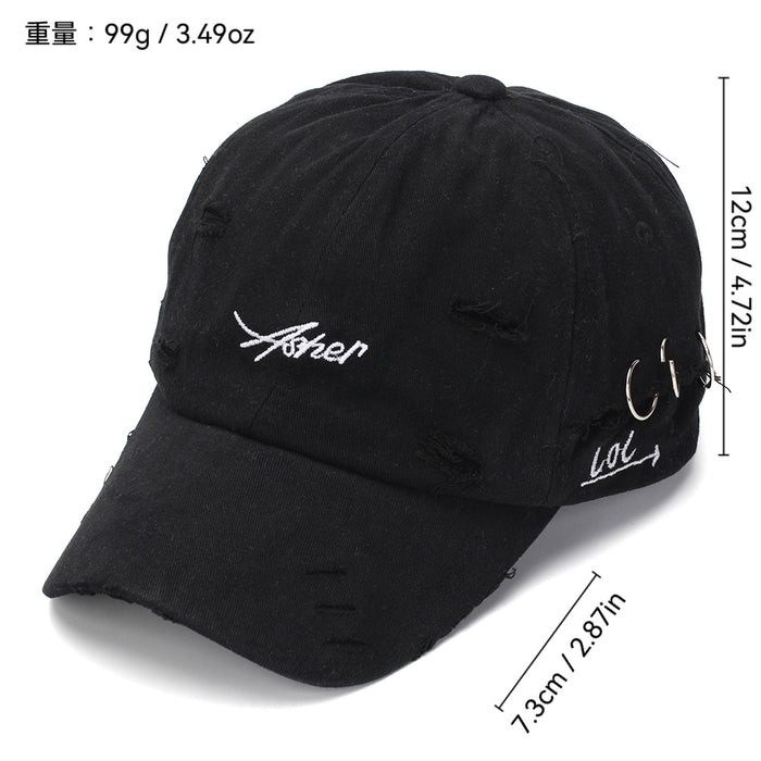 Wholesale Distressed Embroidered Letter Baseball Cap Sun Protection Everyday
