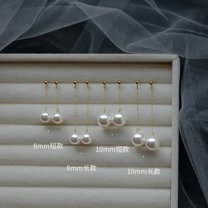 Wholesale earrings long super fairy temperament 14K gold simple earrings eardrop