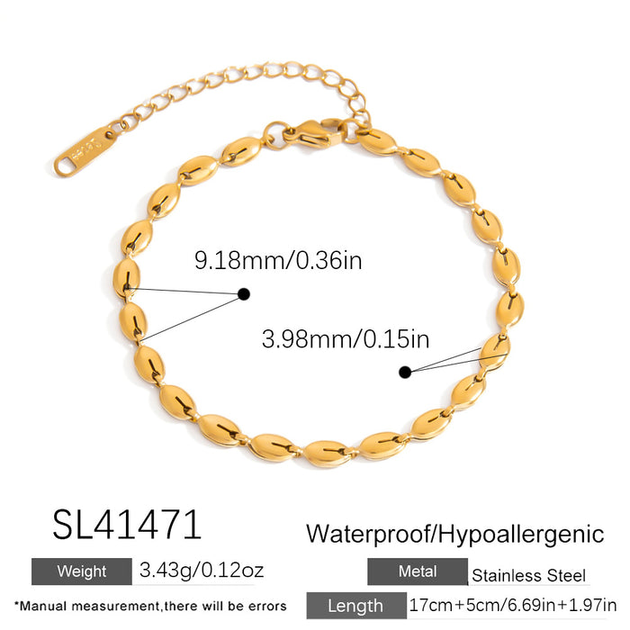 Wholesale Stainless steel bracelet elegant heart Cuban chain metal bracelet three-dimensional hollow round bracelet