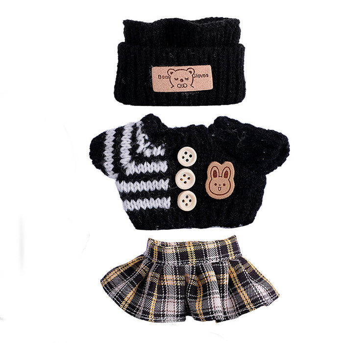 Wholesale 6pcs/set Only Clothes Are Suitable for Vinyl Dolls,  Plush Dolls and Other Wearable Wool Clothes to Change Clothes