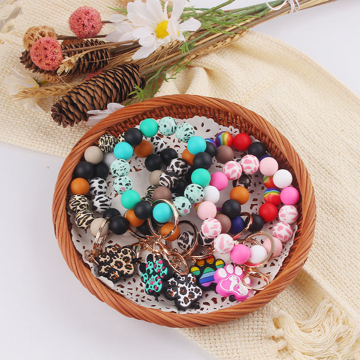 Wholesale Silicone Bead Keychain Accessories