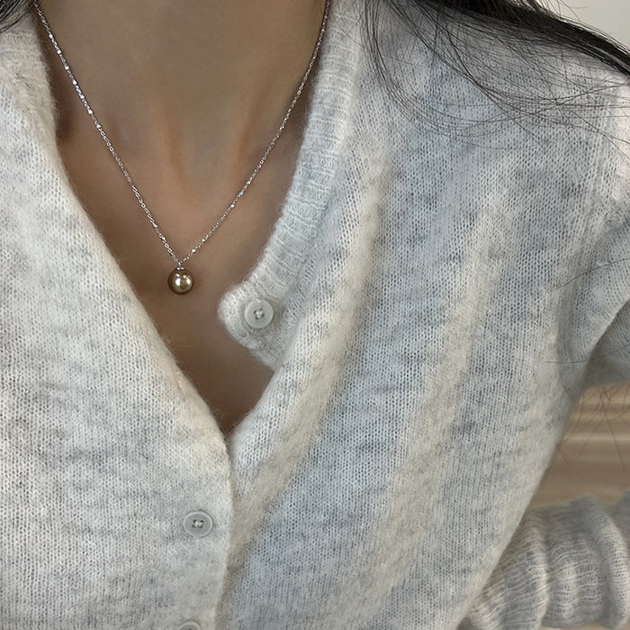 Wholesale Pearl necklace, women's minimalist temperament, collarbone chain, light luxury, niche high-end feel