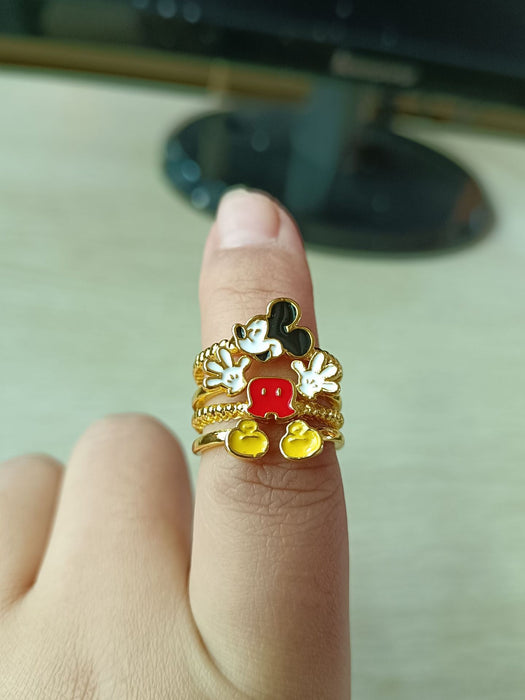 Wholesale Alloy Cartoon Cute Mouse Ring JDC-RS-KaY005