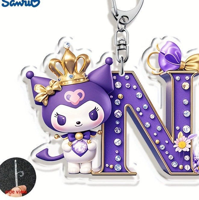 Wholesale Acrylic 26 Letter Alphabet Keychain Set Cute Cartoon Design MOQ≥2