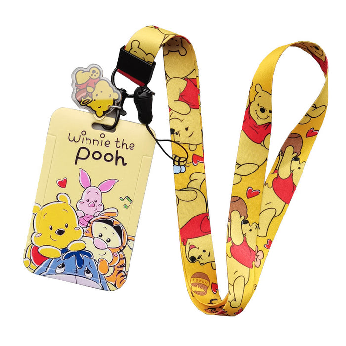 Wholesale Cartoon Anime Card Holder With Hard Case And Polyester Lanyard Chic Student ID Badge Trendy Gift