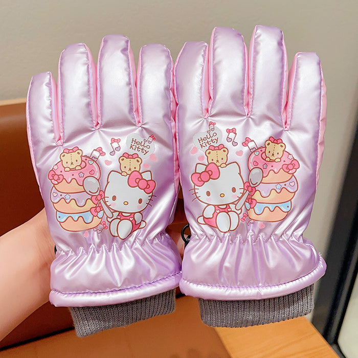 Wholesale Cartoon Windproof and Antifreeze Fleece-Lined Gloves