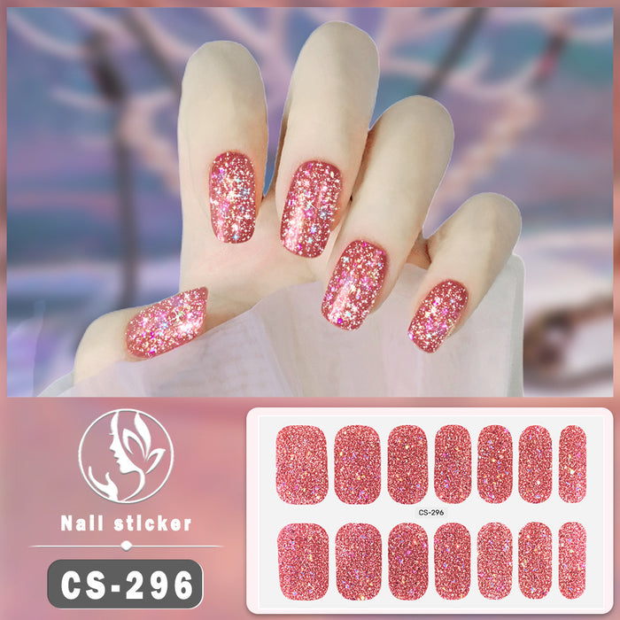 Wholesale Gradient Four-color No-bake Gel Nail Stickers JDC-NS-ARS005