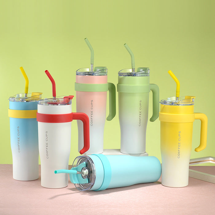 Wholesale Large capacity 304 stainless steel car ice bullies cup with straw 40oz