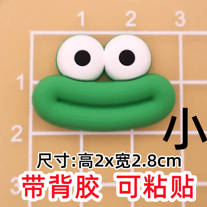 Wholesale 5pcs Big Small size cartoon sausage mouth eyes charger protective cover plush toy hairpin phone case accessories