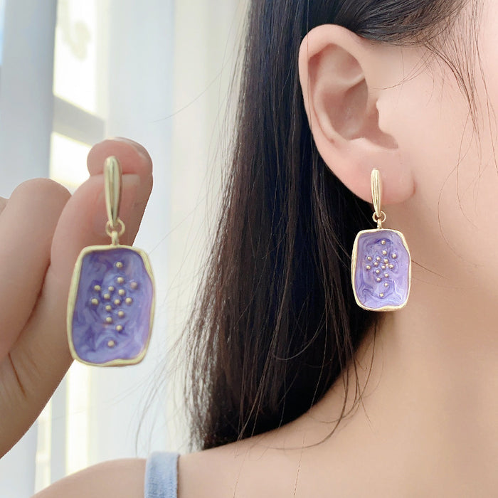 Wholesale high-grade earrings niche design earrings purple  earrings