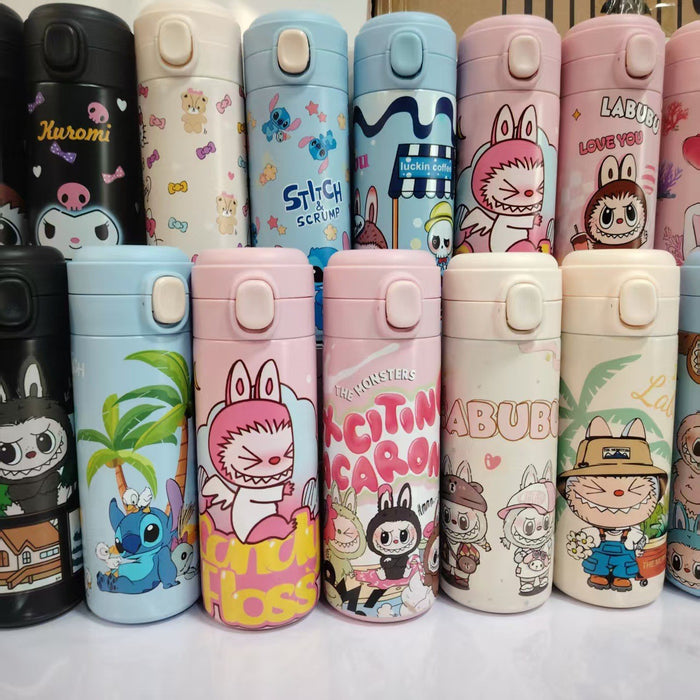 Wholesale Thermos Cup Stainless Steel Bouncing Cup Cute Cartoon Student Water Cup