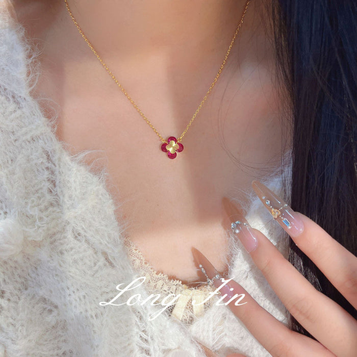 Wholesale Women's Four-Leaf Clover choker necklace Bracelet Earrings Set