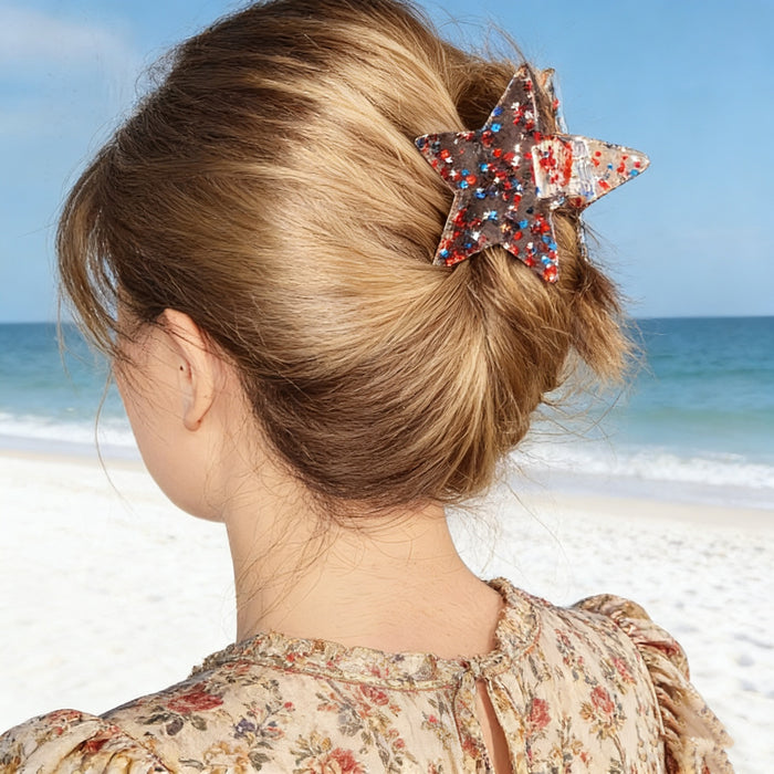 Wholesale Star-Shaped Acrylic Hair Clip Trendy Fashion Accessory Boutique MOQ≥2