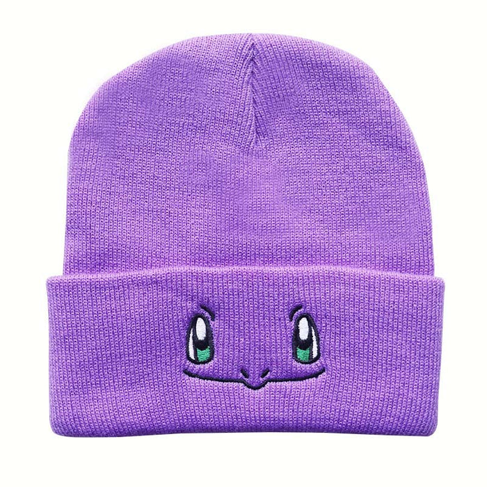 Wholesale Cartoon Cute Smiley Face Embroidery Acrylic Knitted Beanie JDC-FH-LvH015