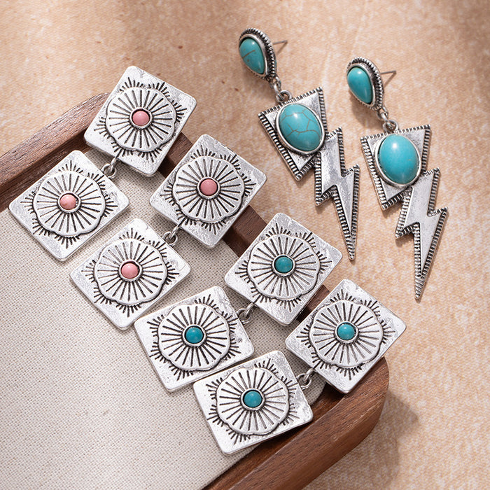 Wholesale Retro Exaggerated Elegant Lightning Earrings