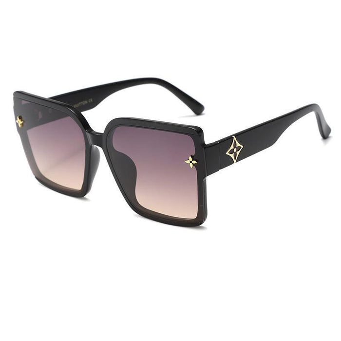 Wholesale Fashionable square frame sunglasses, versatile street photography sunglasses, UV resistant sun visors