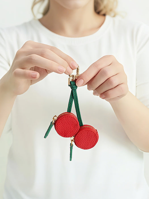 Wholesale Cherry Fruit Keychain Mini Cute Coin Purse Bag