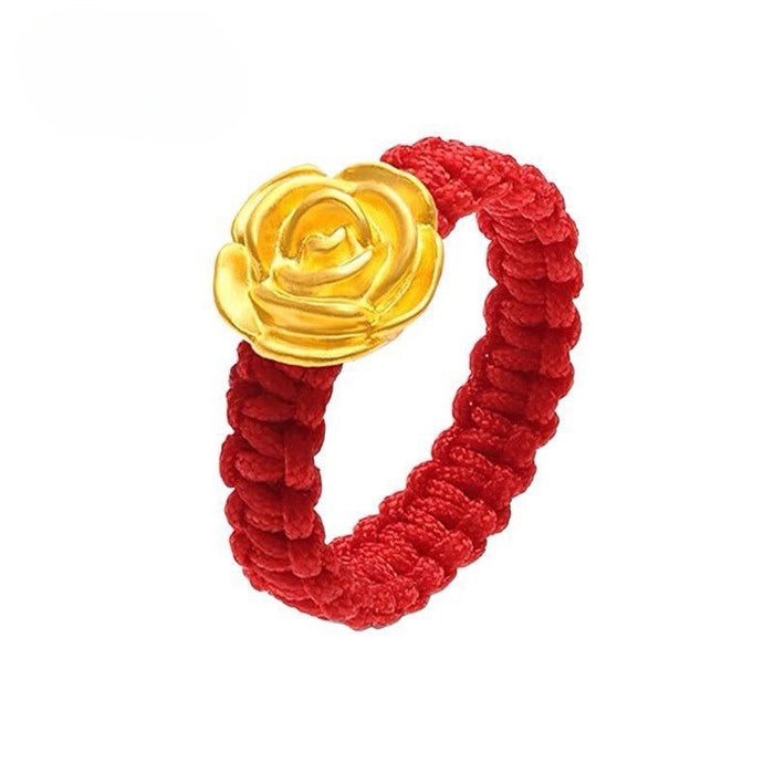 Wholesale Rose ring, adjustable weaving ring, simple temperament, student couple