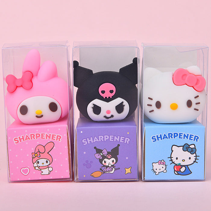 Wholesale 24pcs Creative Cute Cartoon Student Pencil sharpener Pencil sharpener Stationery Prizes for Primary and Secondary School Students