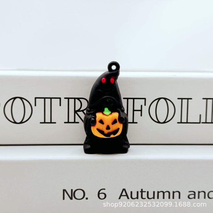 Wholesale Halloween Pumpkin Ghost Keychain Charm Soft Glue Bag Charm Gift MOQ≥2