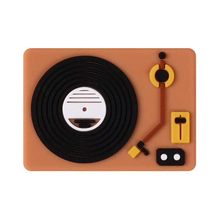 Wholesale 20pcs Music series silicone beads loose beads simulation retro soft plastic record player glue beads DIY jewelry