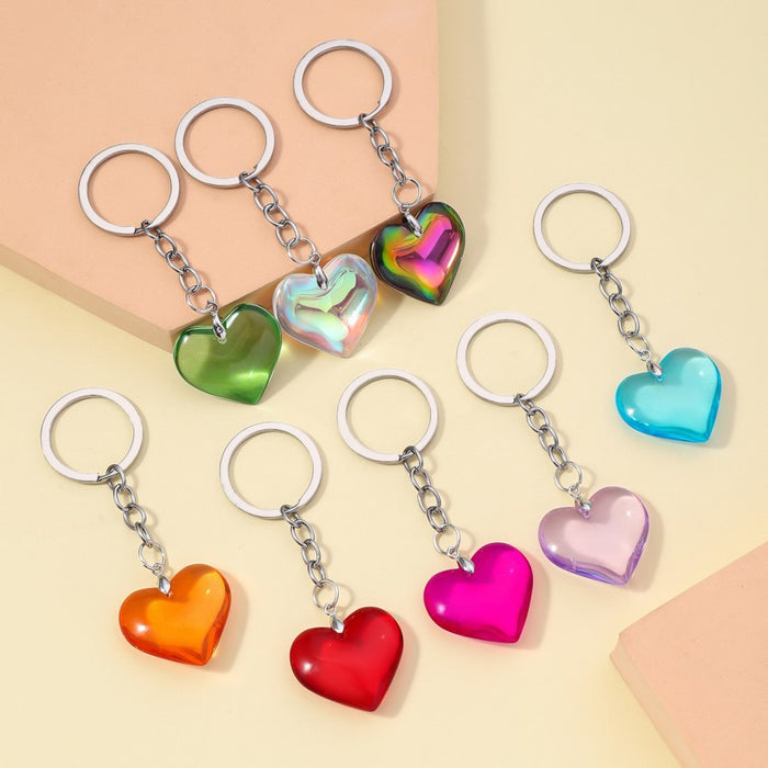 Wholesale 3D Glass Love Keychain JDC-KC-RongRui061