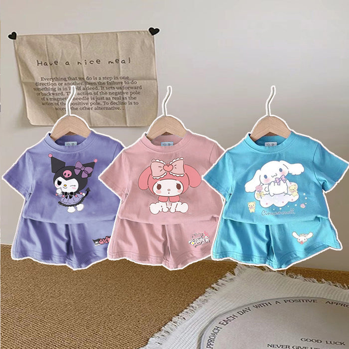 Wholesale Cartoon Cute T-shirt Shorts Children's Suit JDC-CTS-XiaoHZ001