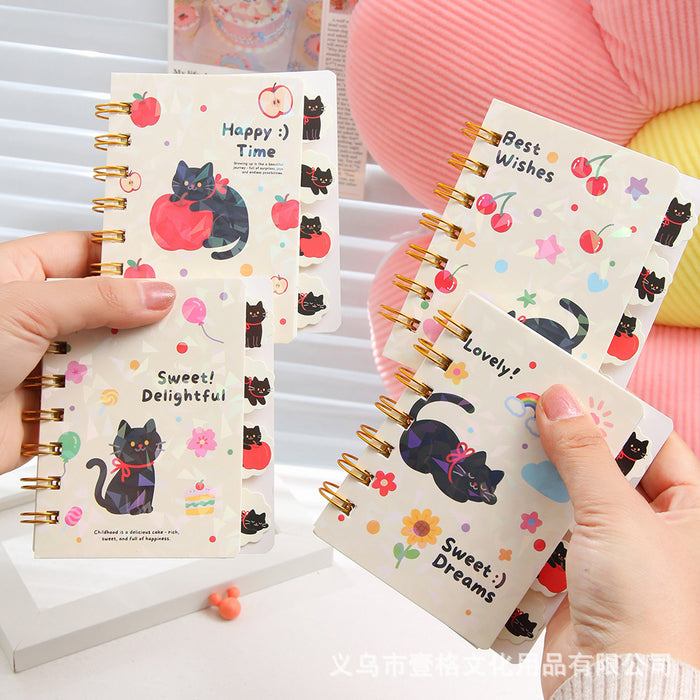 Wholesale 2pcs Exquisite Cat-Themed Spiral Notebook