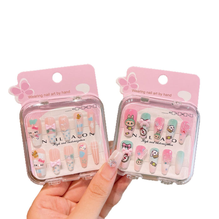 Wholesale children Long cartoon nail art