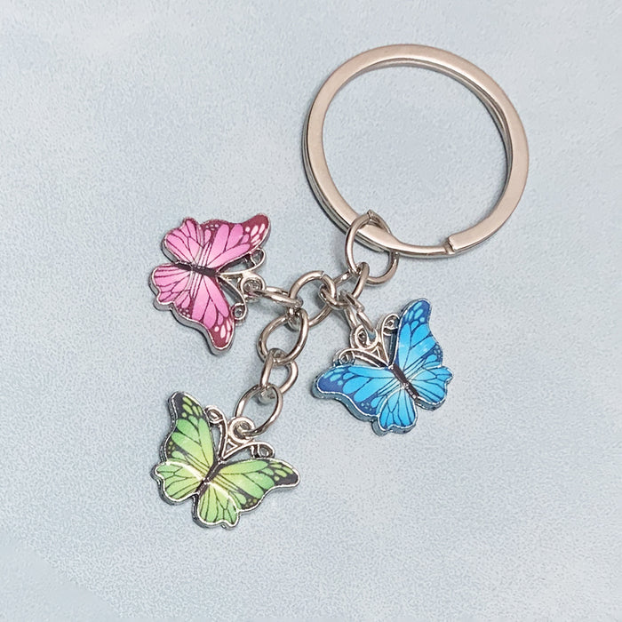 Wholesale Zinc Alloy Butterfly Keychain JDC-KC-HanR003