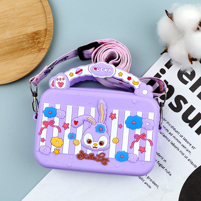 Wholesale Cute Silicone Crossbody Bag Cartoon Design Macaron Color Coin Purse MOQ≥10