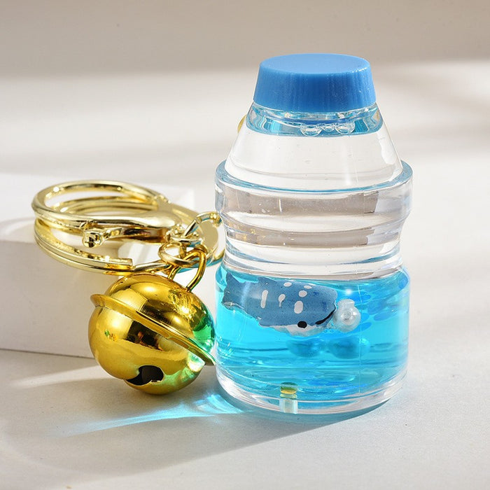 Wholesale Oil-Filled Bottle Aquarium Marine Animal Keychain