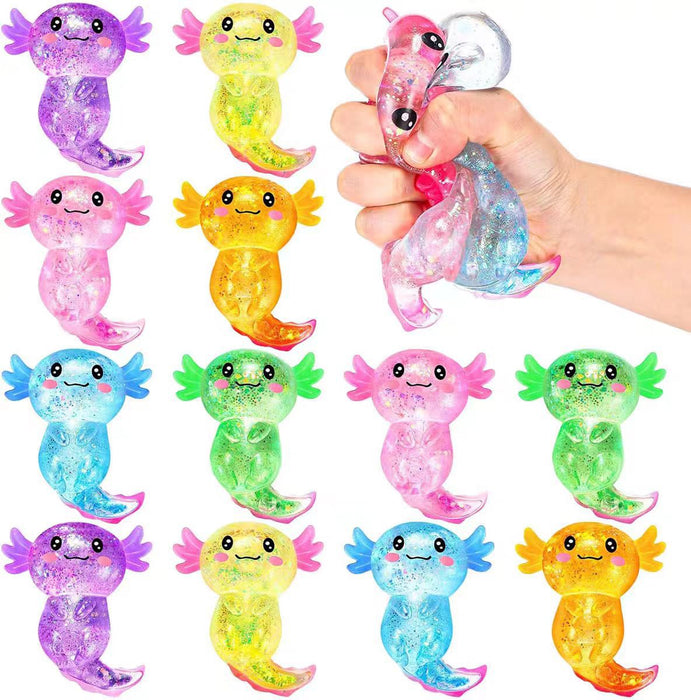 Wholesale Glitter Sequin Salamander Slow Rebound Squishy Toy Stress Relief Student Gift