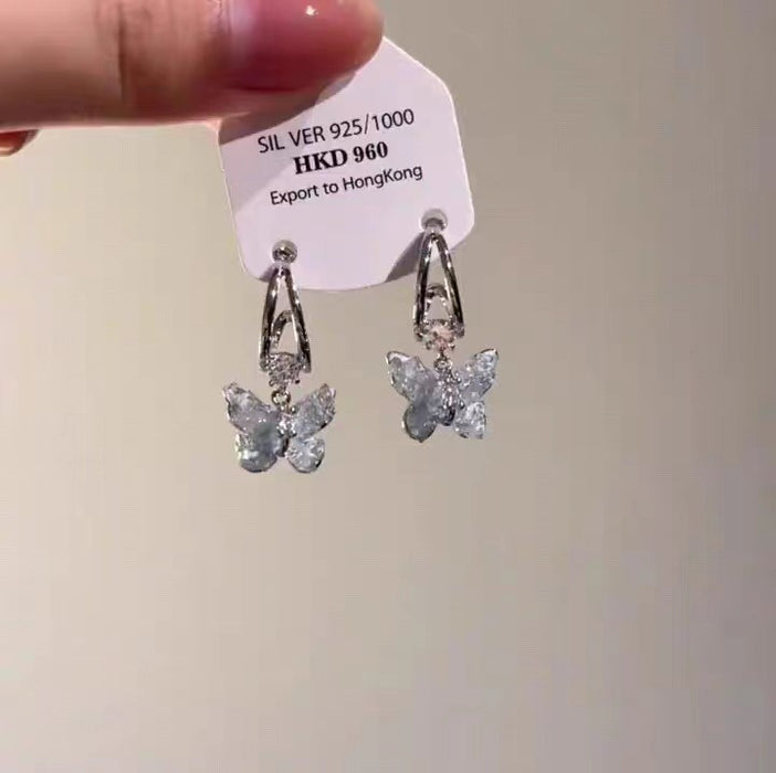 Wholesale  Crystal butterfly earrings for women earrings