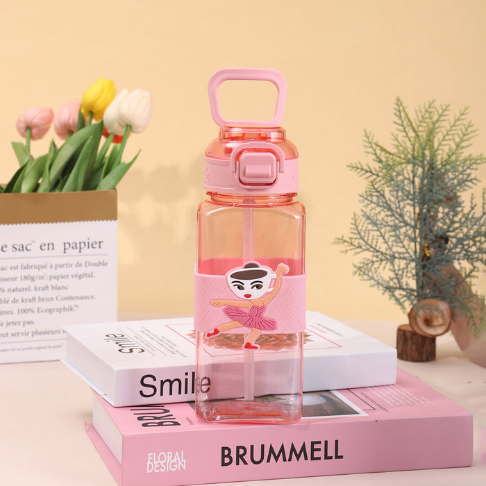 Wholesale Large Capacity Silicone Square Cup Cartoon Tumblers