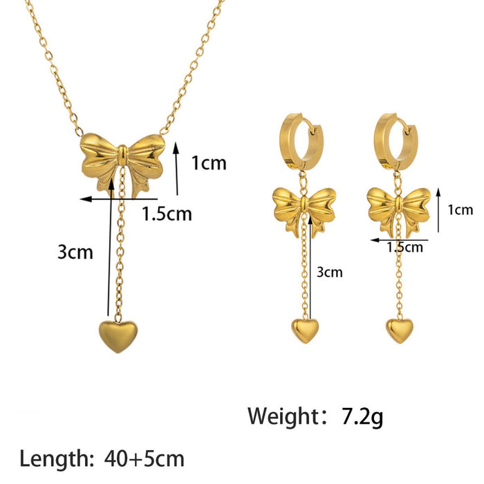 Wholesale necklace earrings  diamond-embedded portrait metal all-match women's necklace