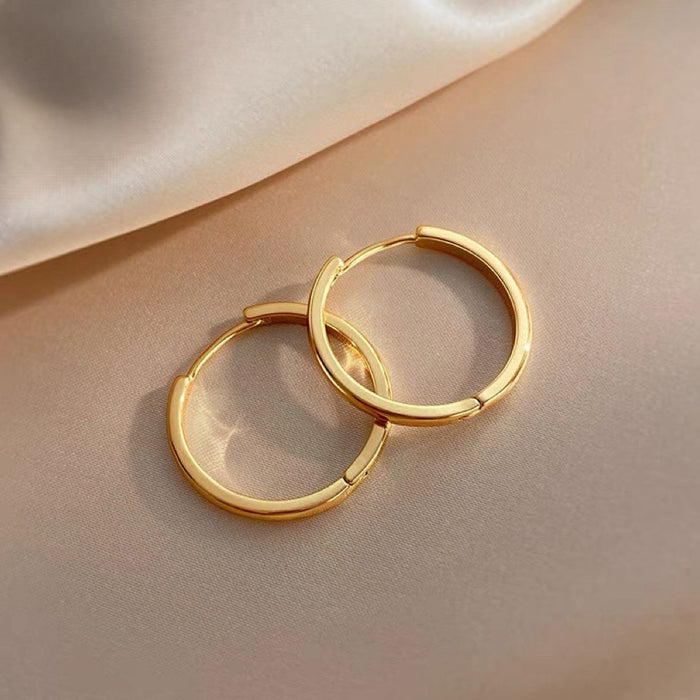 Wholesale Retro geometric metal earrings, earrings, niche feel, golden temperament, simple earrings, earrings