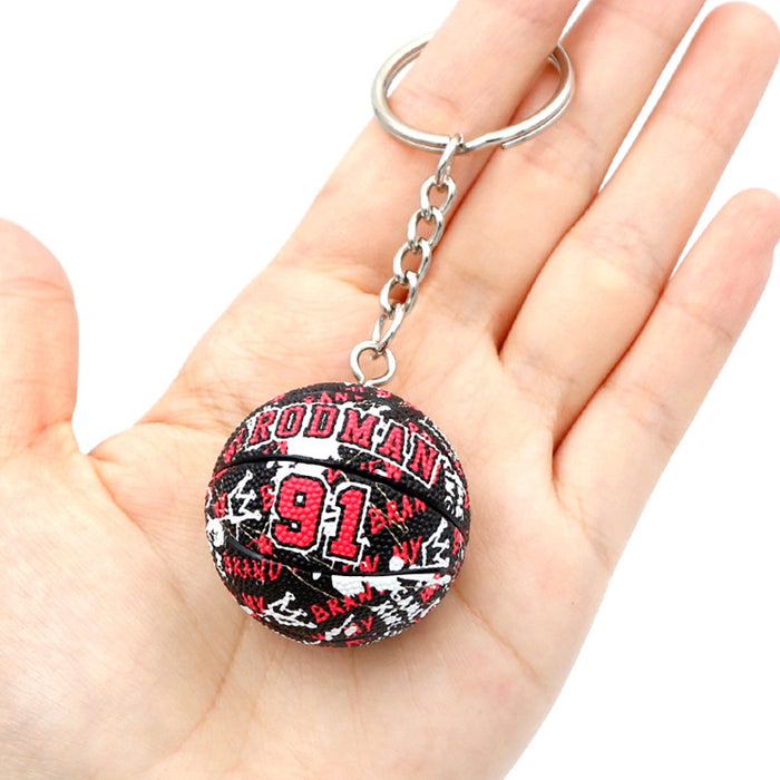 Wholesale PVC Letter Basketball Keychain JDC-KC-QLPing007