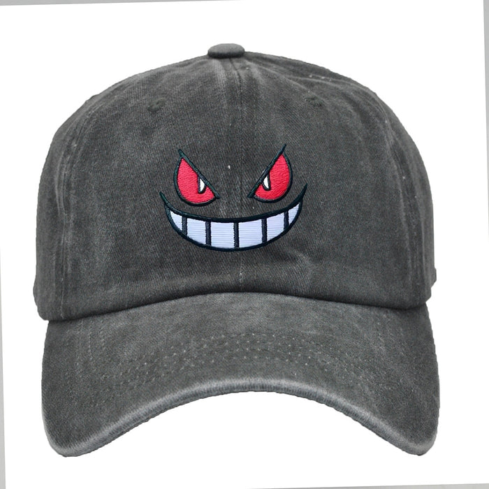 Wholesale Cartoon Big Mouth Red Eyes Embroidered Cotton Baseball Cap JDC-FH-PeiN011