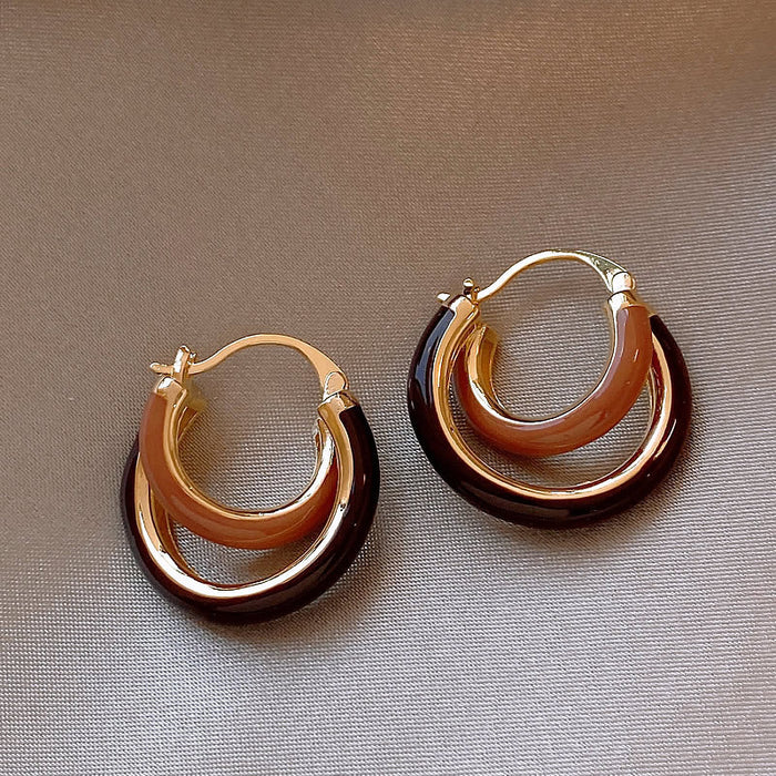 Wholesale Retro Gold Plated Natural Stone Earrings JDC-ES-BoYue004