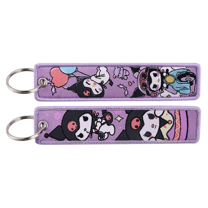 Wholesale Cartoon Cute Woven Label Lanyard Keychain JDC-KC-KKX010