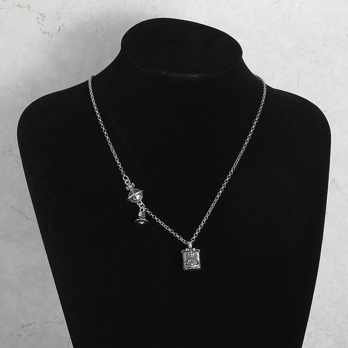 Wholesale Vintage distressed Saturn gift box pendant necklace