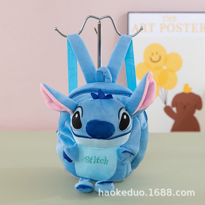 Wholesale Plush small backpack kindergarten school bag cartoon cute girl boy plush backpack