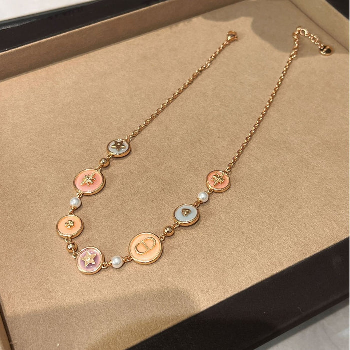 Wholesale Macaron Pentagram Bee Necklace Women's choker necklace Bracelet Earrings