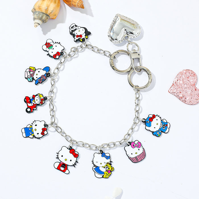 Wholesale Bag Pendant Double Buckle Chain Pendant Alloy Cat Pendant Bracelet Jewelry