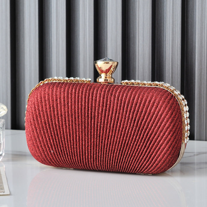 Wholesale Pleated New Banquet Bag One Shoulder Evening Bag Niche Handbag High-end Handbag Hand-held Bag for Women JDC-HB-YX006